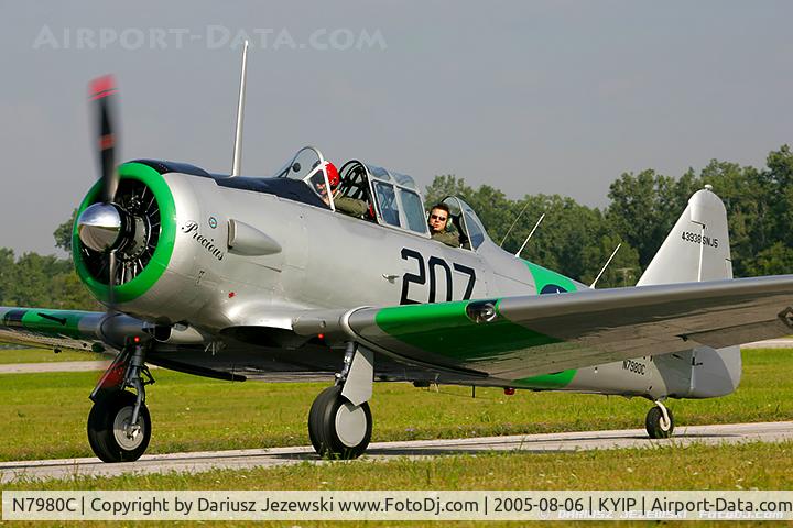 N7980C, 1943 North American SNJ-5 Texan Texan C/N 43938, North American SNJ-5 Texan 