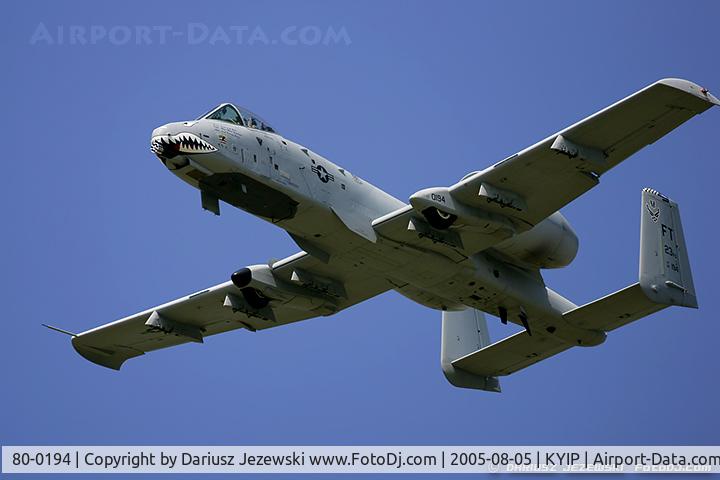 80-0194, 1980 Fairchild Republic A-10C Thunderbolt II C/N A10-0544, A-10C Thunderbolt II 80-0194 FT from 74th FS 
