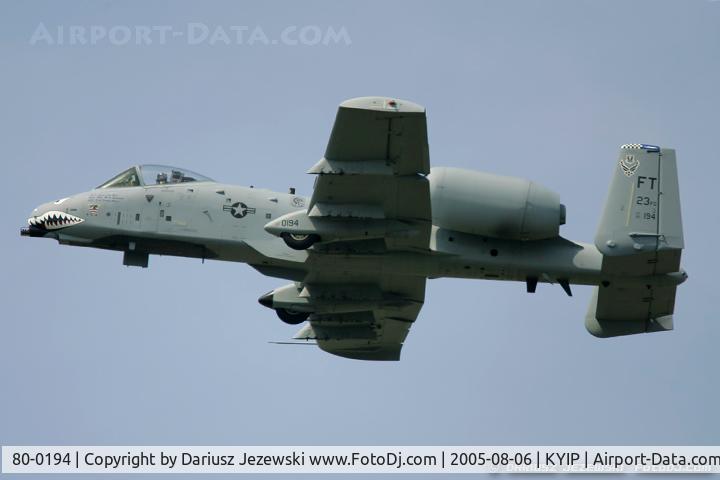 80-0194, 1980 Fairchild Republic A-10C Thunderbolt II C/N A10-0544, A-10C Thunderbolt II 80-0194 FT from 74th FS 
