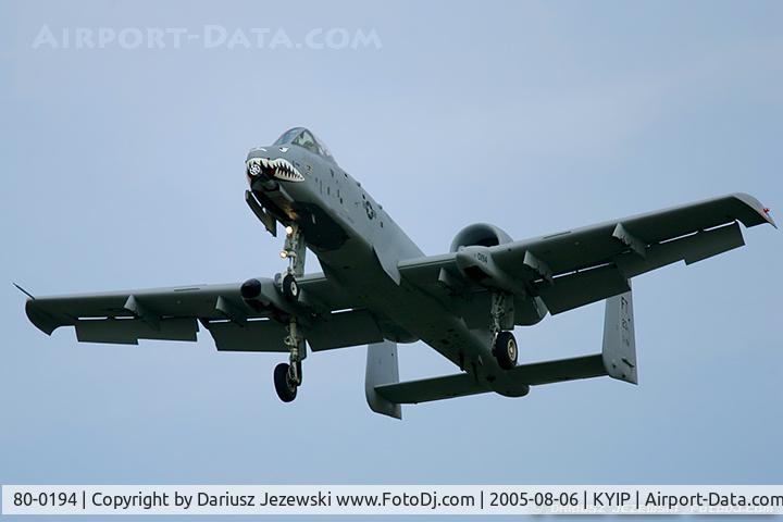 80-0194, 1980 Fairchild Republic A-10C Thunderbolt II C/N A10-0544, A-10C Thunderbolt II 80-0194 FT from 74th FS 