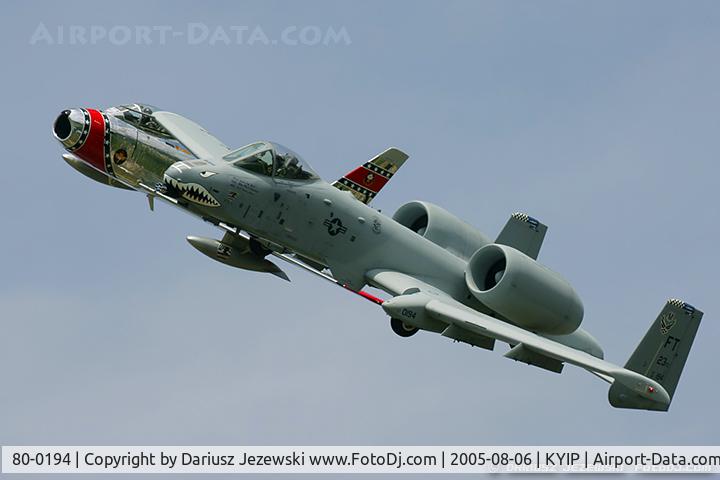 80-0194, 1980 Fairchild Republic A-10C Thunderbolt II C/N A10-0544, A-10C Thunderbolt II 80-0194 FT from 74th FS 