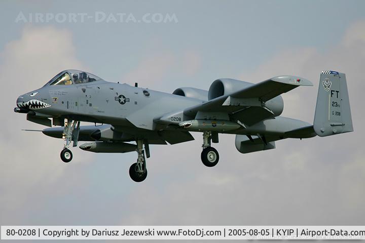 80-0208, 1980 Fairchild Republic A-10A Thunderbolt II C/N A10-0558, A-10A Thunderbolt 80-0208 FT from 75th FS 