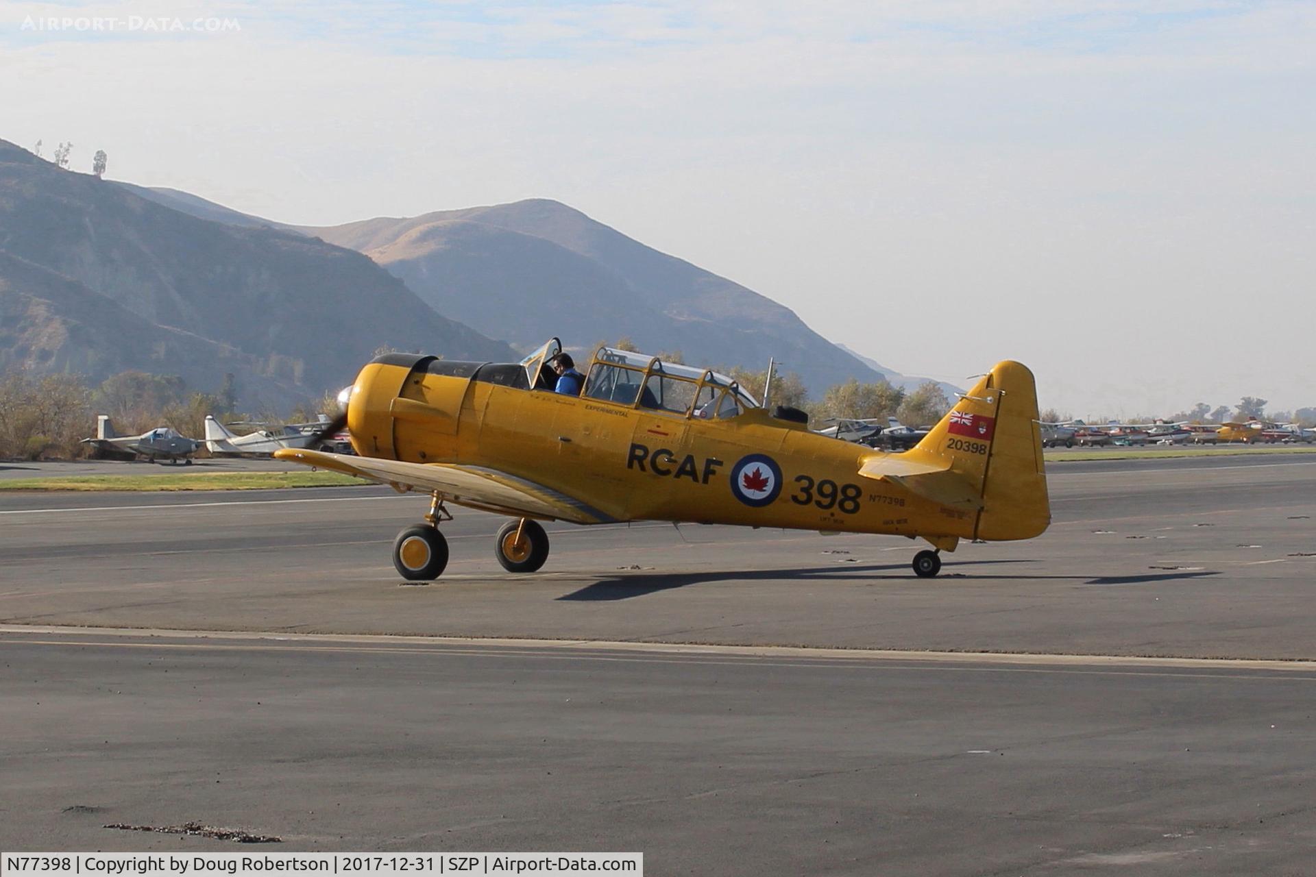 N77398, 1952 Canadian Car & Foundry Harvard MK IV C/N CCF4-189, 1952 Canadian Car & Foundry HARVARD MK IV, 'Sweet as Candy', P&W R-1340 Wasp 600 Hp, Experimental class, engine start
