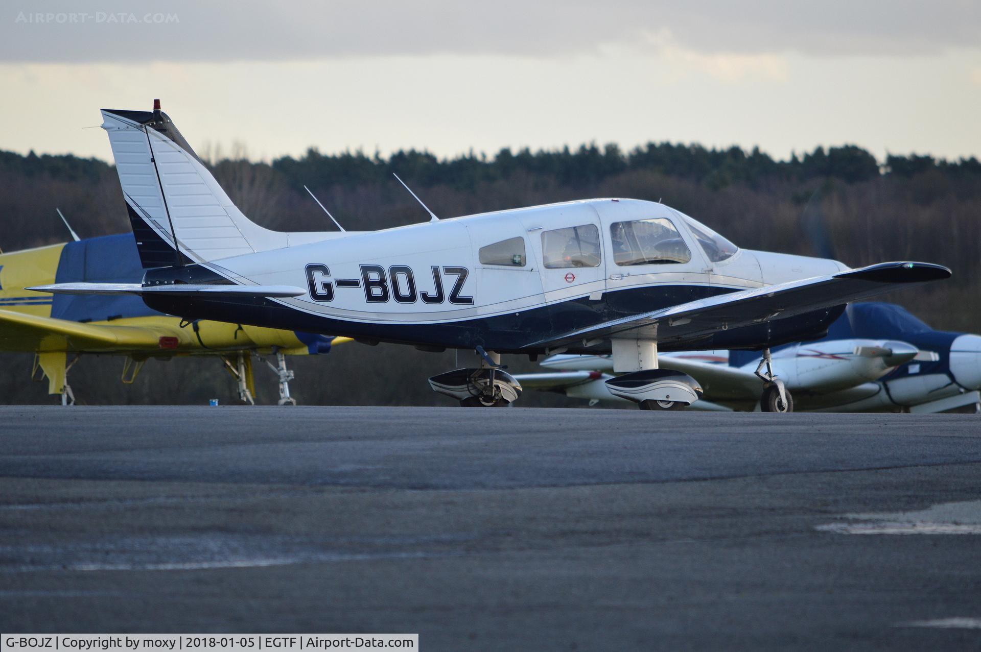 G-BOJZ, 1979 Piper PA-28-161 Cherokee Warrior II C/N 28-7916223, Piper PA-28-161 Cherokee Warrior II at Fairoaks. Ex N2113J