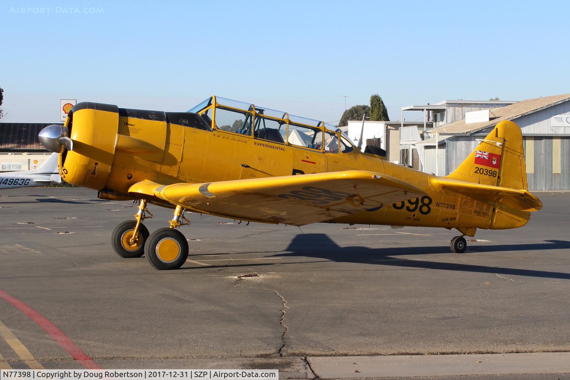 N77398, 1952 Canadian Car & Foundry Harvard MK IV C/N CCF4-189, 1952 Canadian Car & Foundry HARVARD Mk4 'Sweet as Candy', P&W  R-1340 Wasp 600 Hp radial, Experimental class