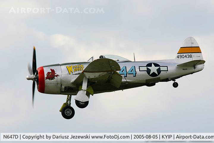 N647D, 1944 Republic P-47D Thunderbolt C/N 8955583, Republic P-47D Thunderbolt 