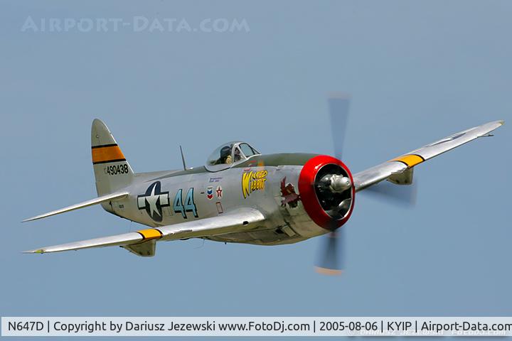 N647D, 1944 Republic P-47D Thunderbolt C/N 8955583, Republic P-47D Thunderbolt 