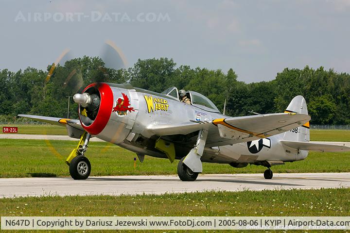 N647D, 1944 Republic P-47D Thunderbolt C/N 8955583, Republic P-47D Thunderbolt 