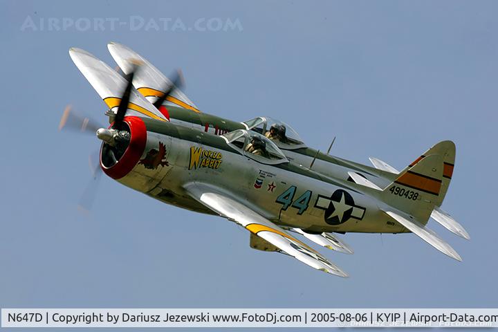 N647D, 1944 Republic P-47D Thunderbolt C/N 8955583, Republic P-47D Thunderbolt 