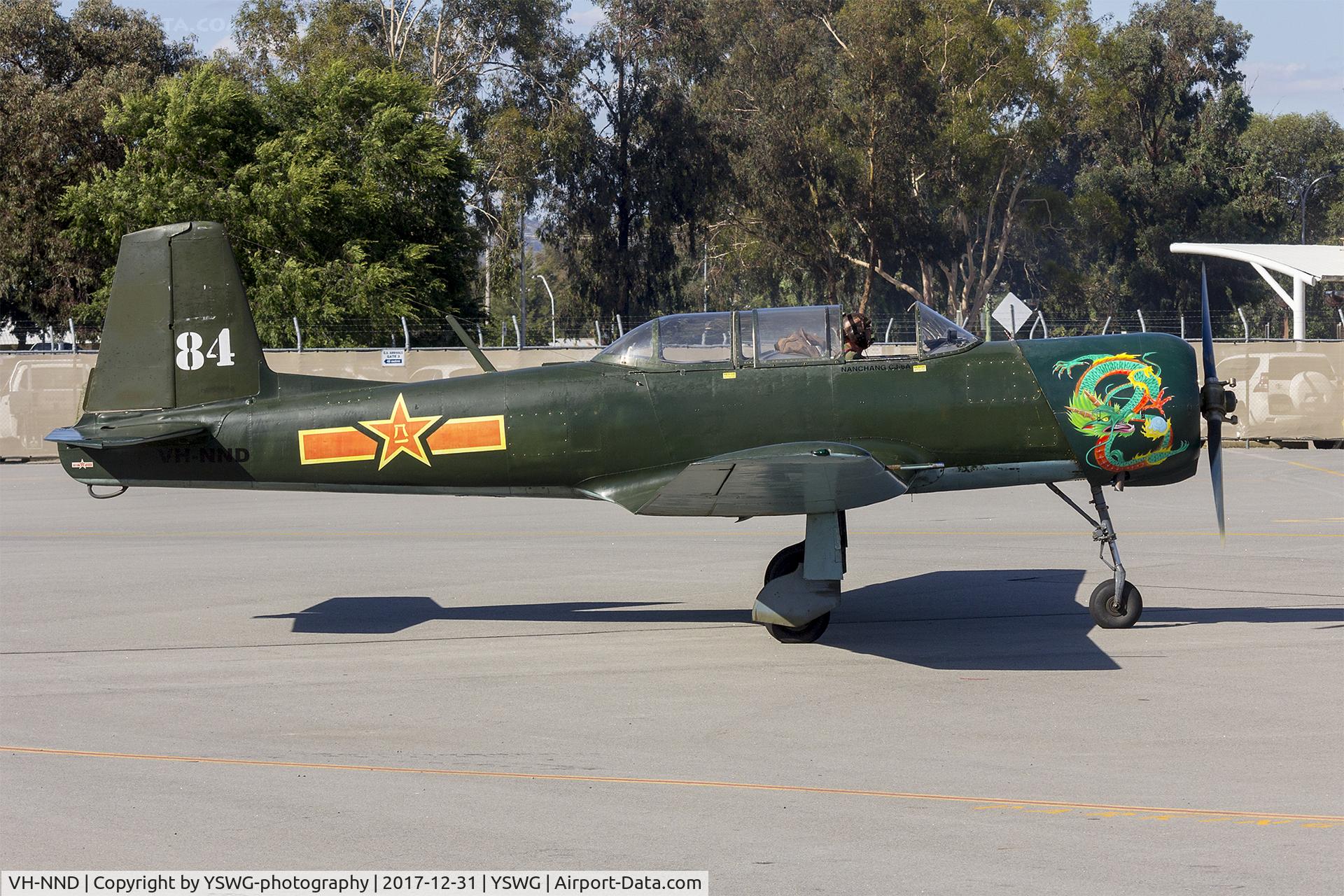 VH-NND, 1989 Nanchang CJ-6A C/N 4432017, Nanchang CJ-6A (VH-NND) taxiing at Wagga Wagga Airport