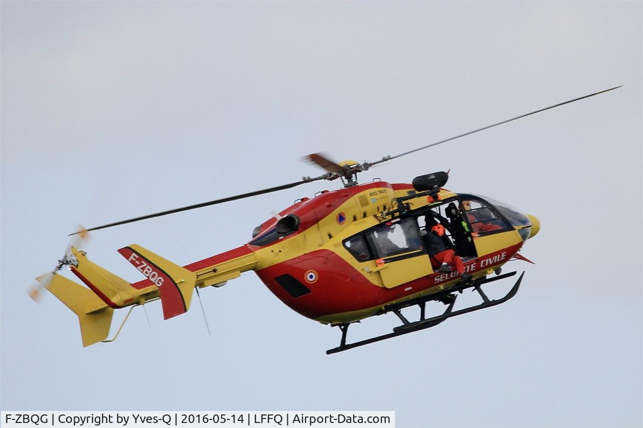 F-ZBQG, 2008 Eurocopter-Kawasaki EC-145 (BK-117C-2) C/N 9217, Eurocopter EC-145, On display, La Ferté-Alais airfield (LFFQ) Air show 2016