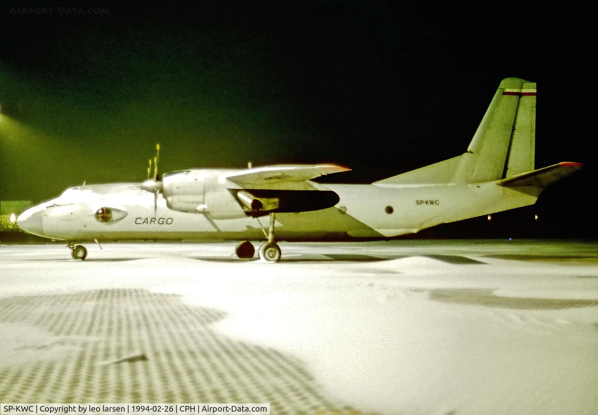 SP-KWC, 1973 Antonov An-26 C/N 1602, Copenhagen 26.2.1994
