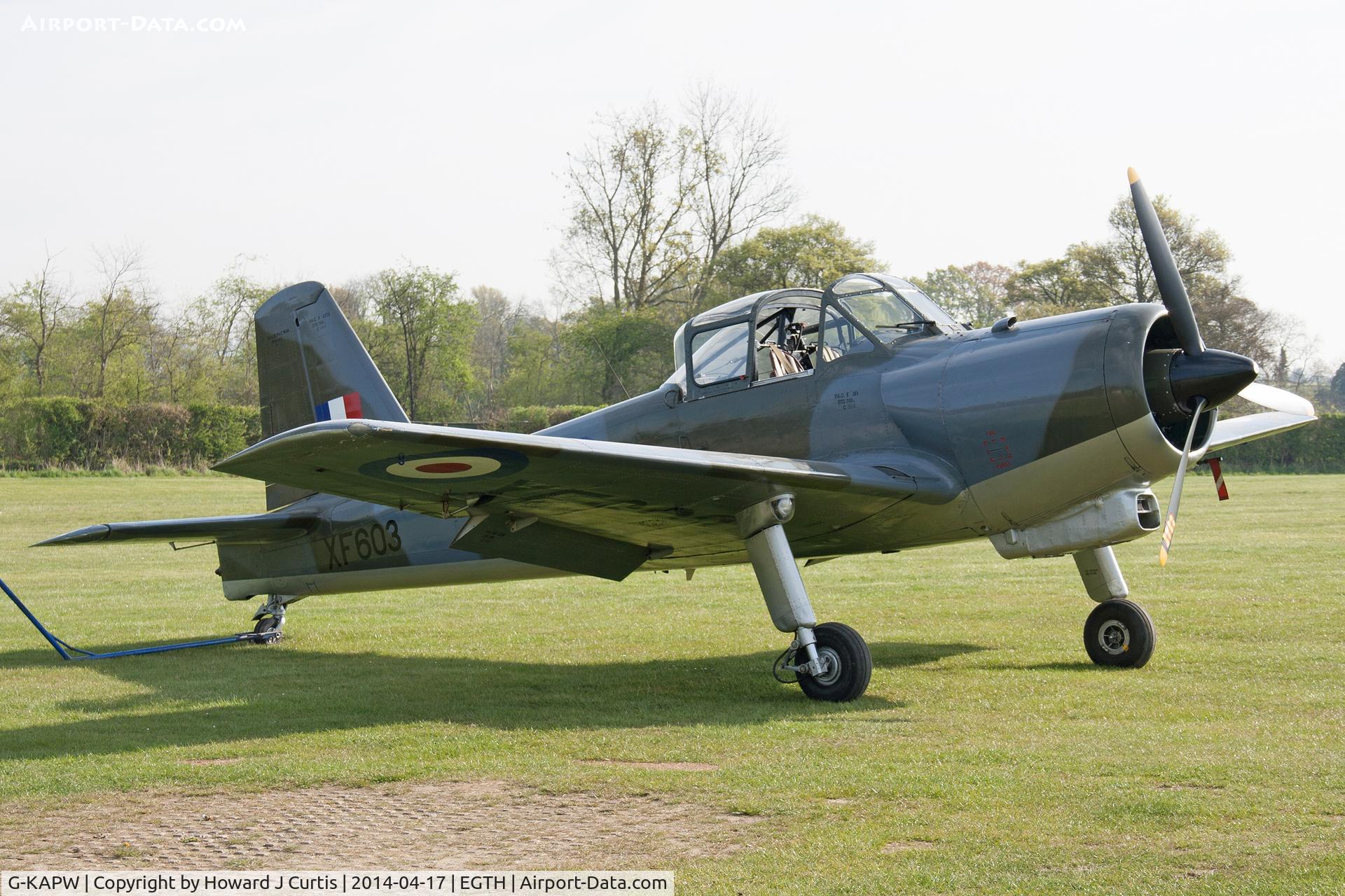 G-KAPW, 1955 Percival P-56 Provost T.1 C/N PAC/56/311, Shuttleworth Trust, painted as XF603