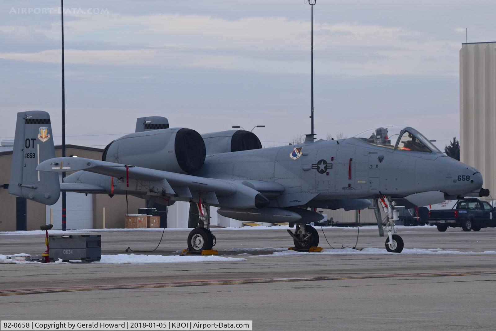 82-0658, 1982 Fairchild Republic A-10C Thunderbolt II C/N A10-0706, Parked on the Idaho ANG ramp for the past few months.