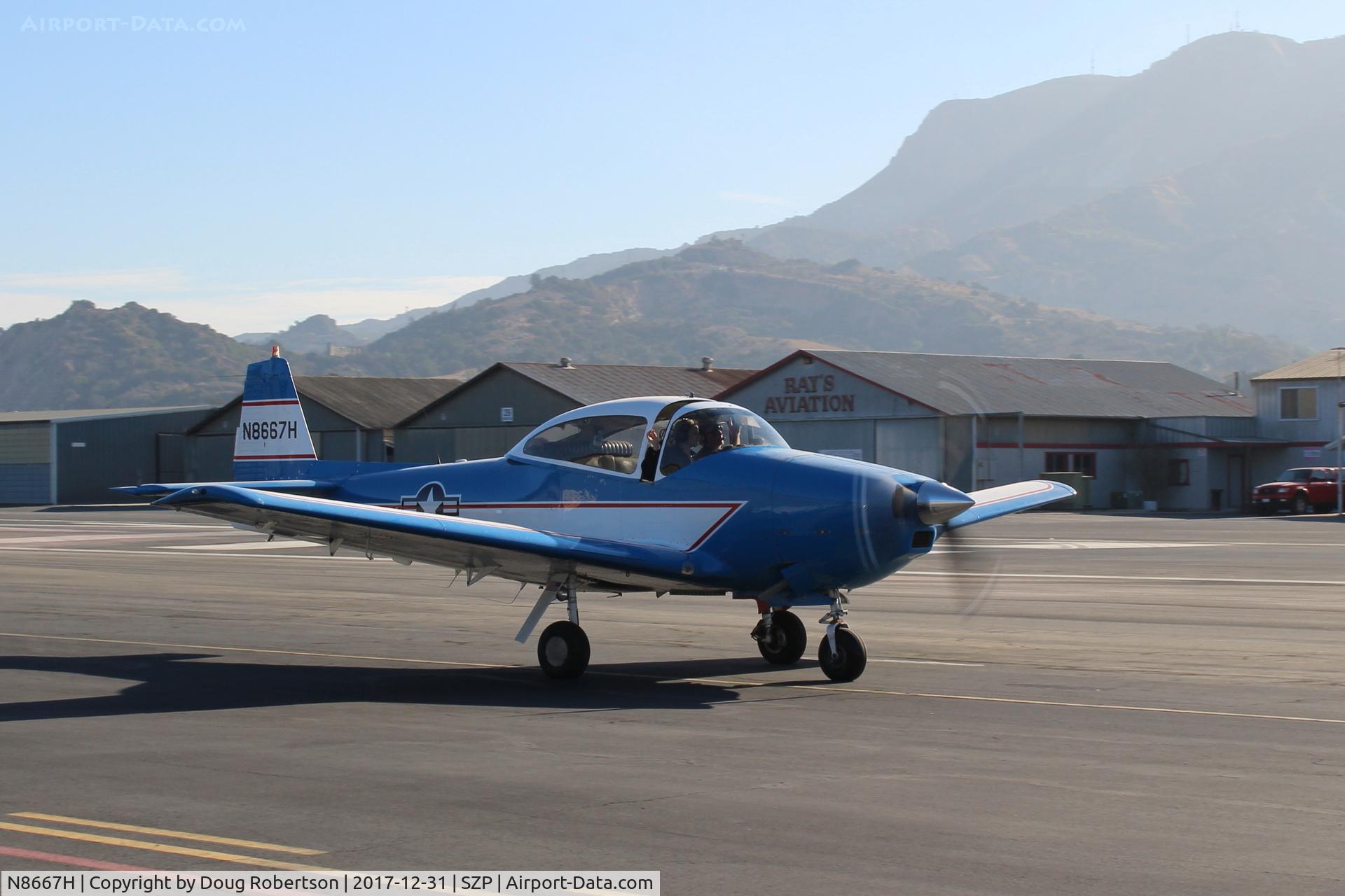 N8667H, 1947 North American Navion C/N NAV-4-667, 1947 North American NAVION, Continental IO-520 285 Hp upgrade by STC, taxi back