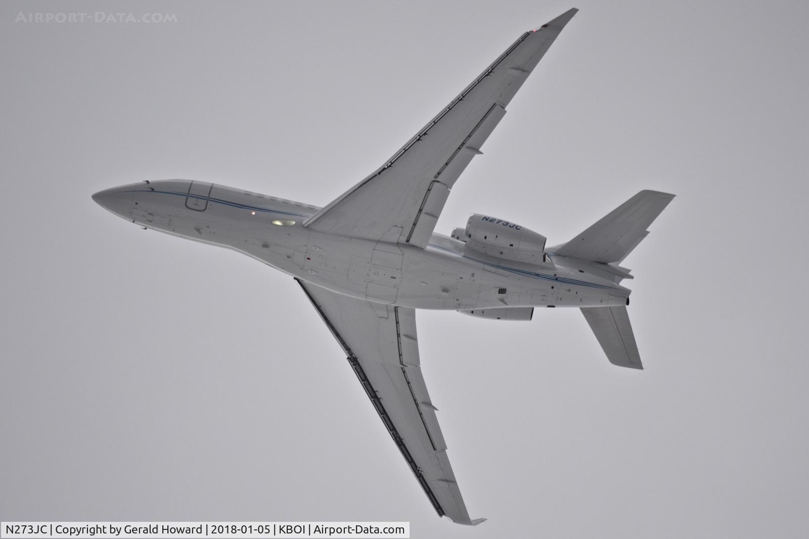 N273JC, 2007 Dassault Falcon 7X C/N 18, Departing RWY 10L.