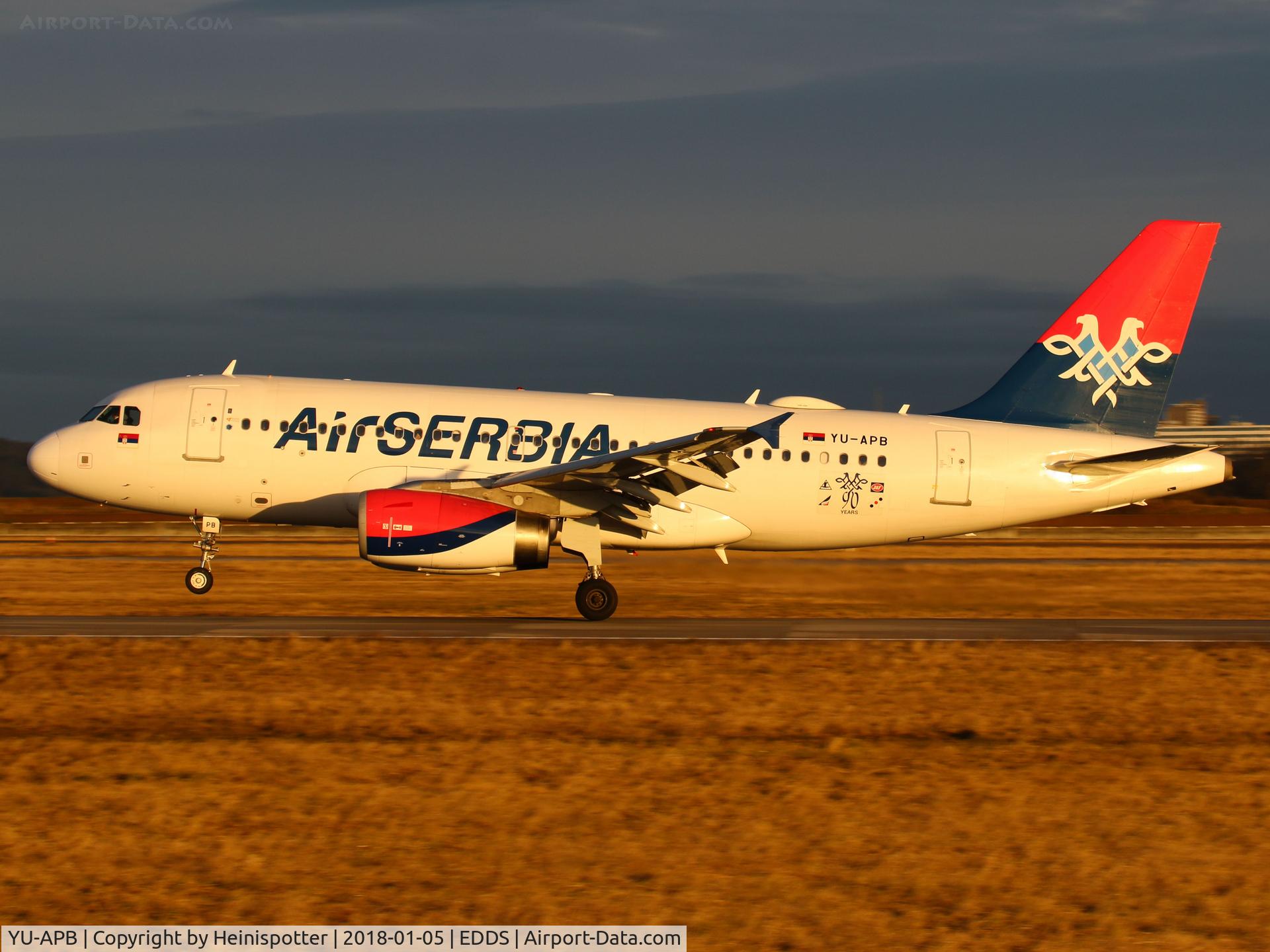 YU-APB, 2004 Airbus A319-132 C/N 2296, YU-APB at Stuttgart Airport.