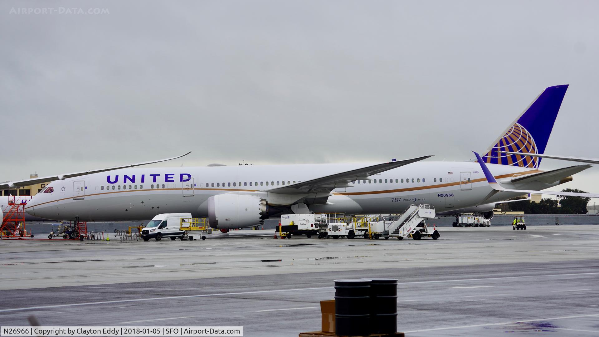 N26966, 2016 Boeing 787-9 Dreamliner C/N 60143, SFO 2018.
