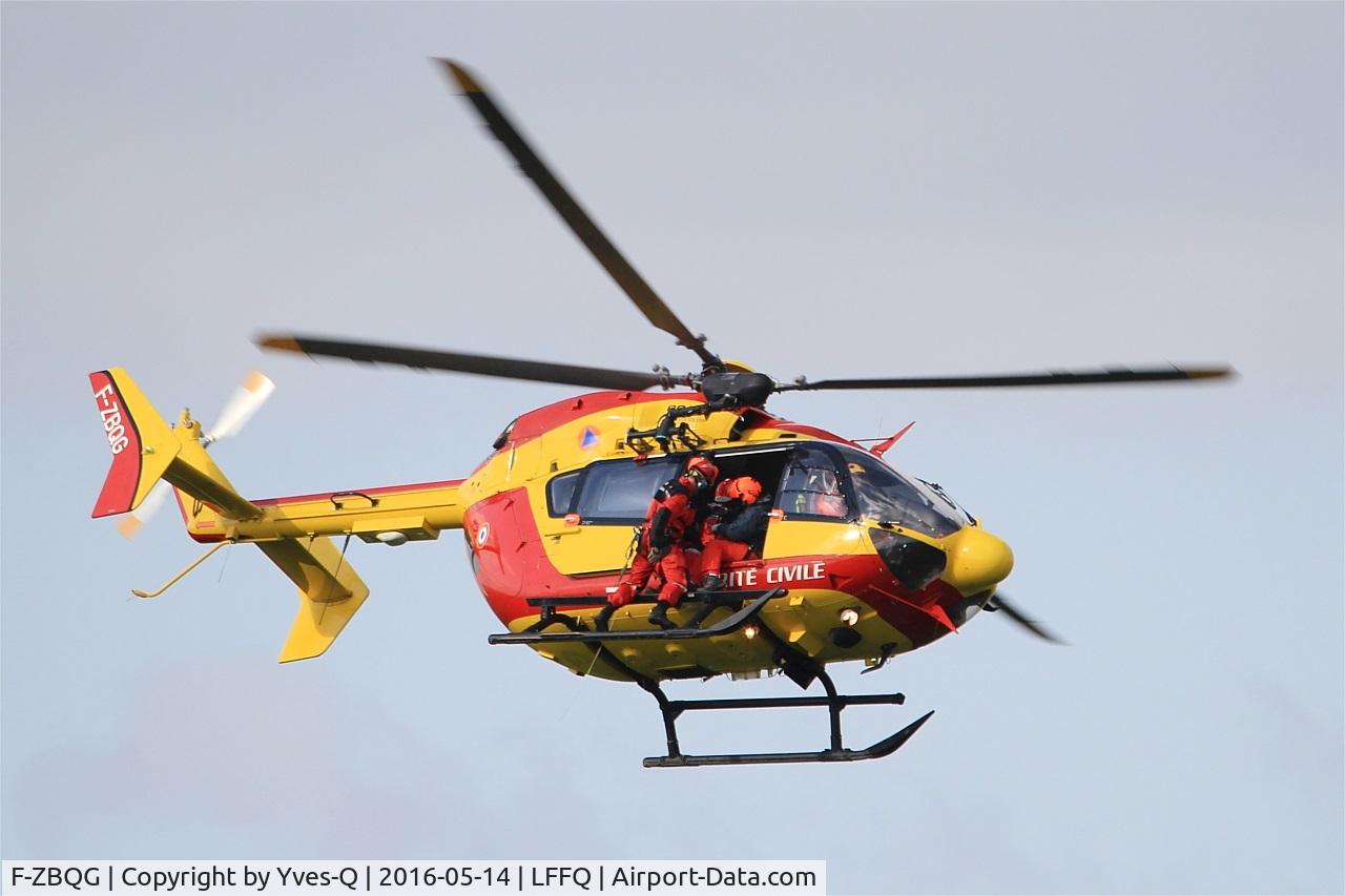 F-ZBQG, 2008 Eurocopter-Kawasaki EC-145 (BK-117C-2) C/N 9217, Eurocopter EC-145, On display, La Ferté-Alais airfield (LFFQ) Air show 2016