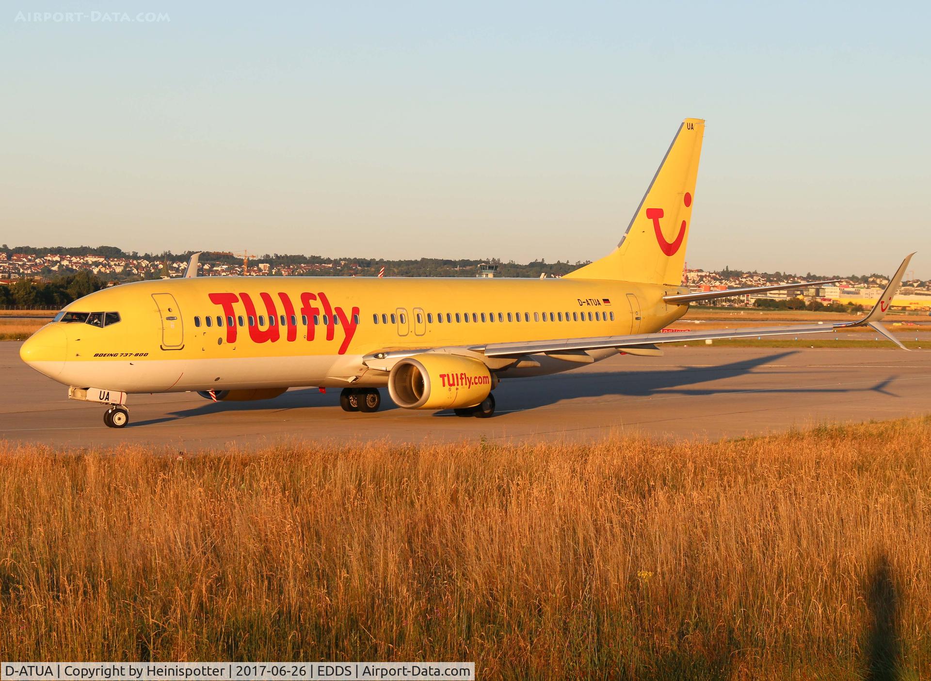 D-ATUA, 2007 Boeing 737-8K5 C/N 34691, D-ATUA at Stuttgart Airport.