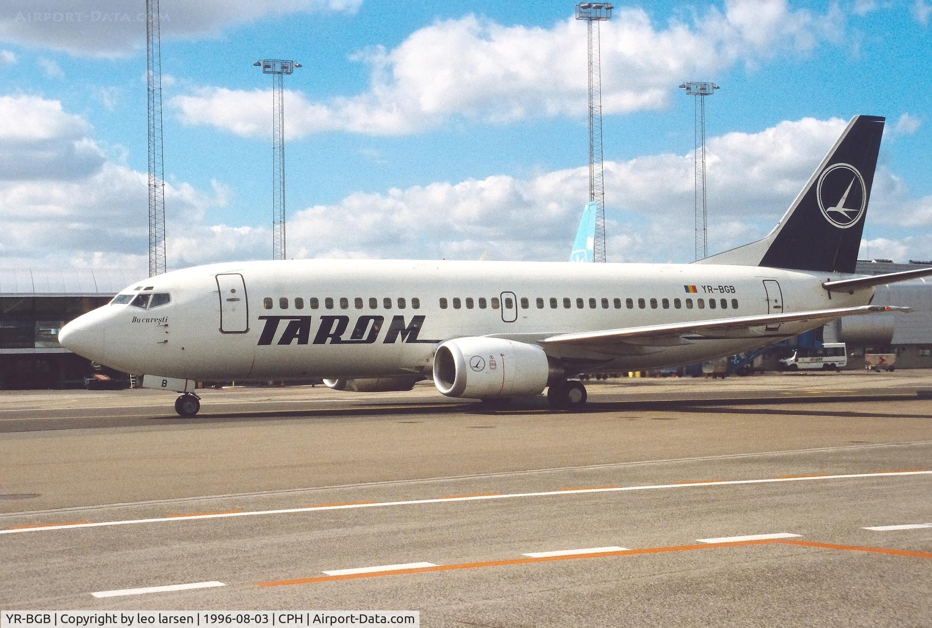YR-BGB, 1993 Boeing 737-38J C/N 27180, Copenhagen 3.8.1996