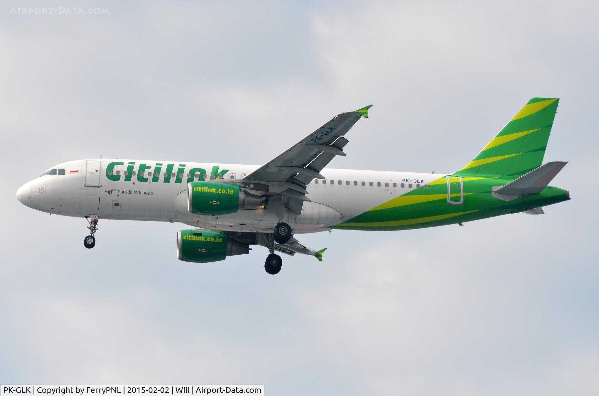 PK-GLK, 2012 Airbus A320-214 C/N 5351, Citylink A320 landing in CGK