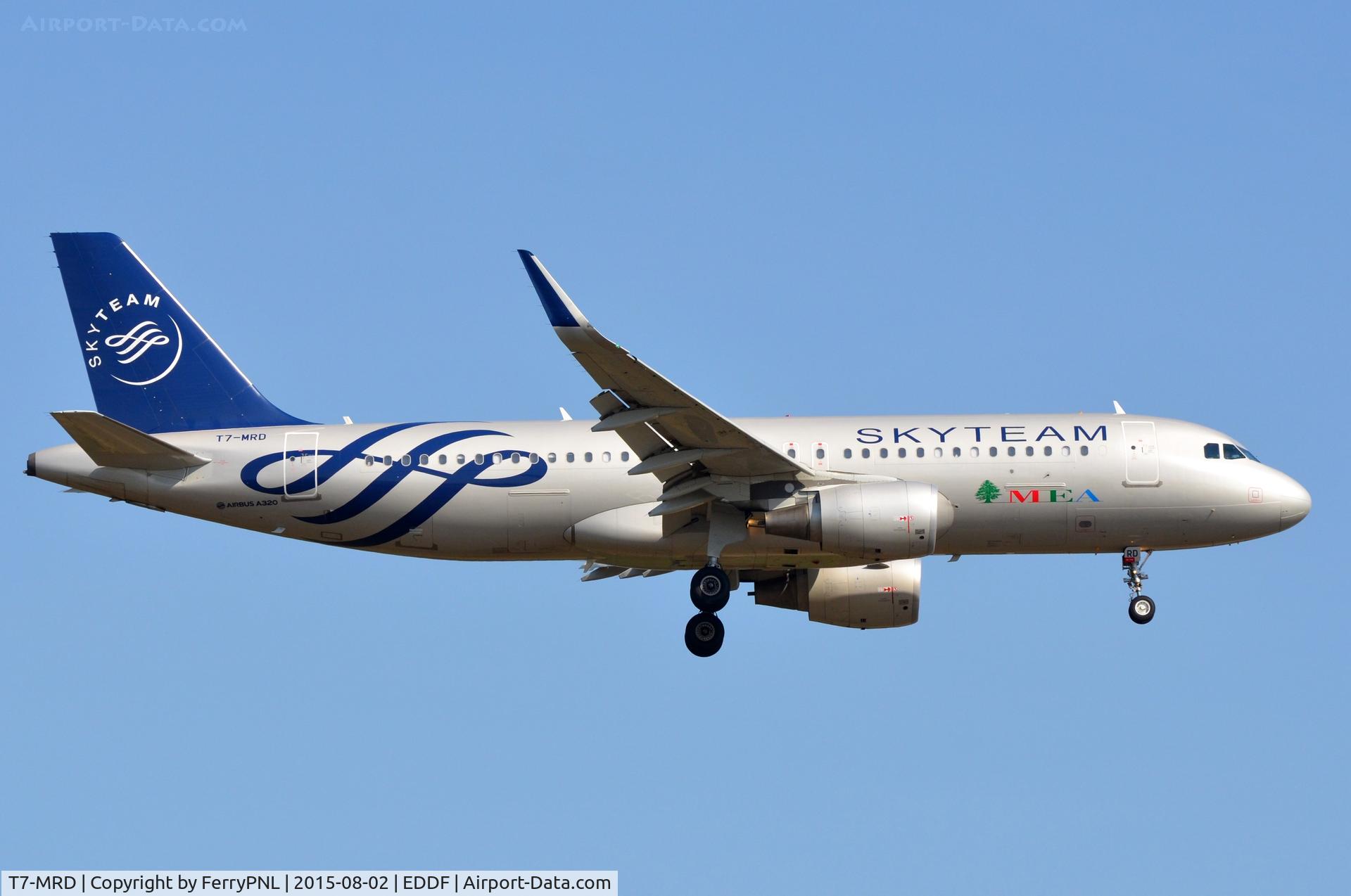 T7-MRD, 2013 Airbus A320-214 C/N 5746, Arrival of MEA A320 in Skyteam colors