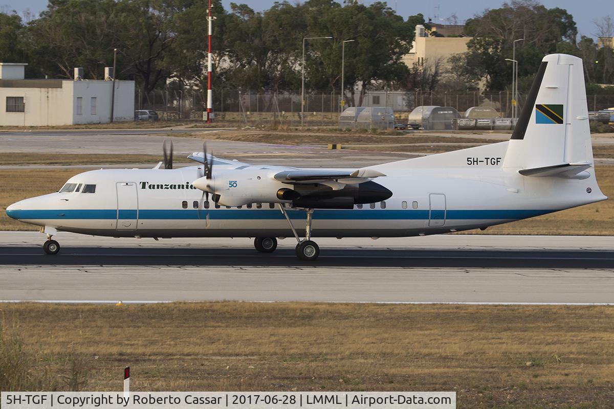 5H-TGF, 1991 Fokker 50 C/N 20231, Runway 13 Backtrack