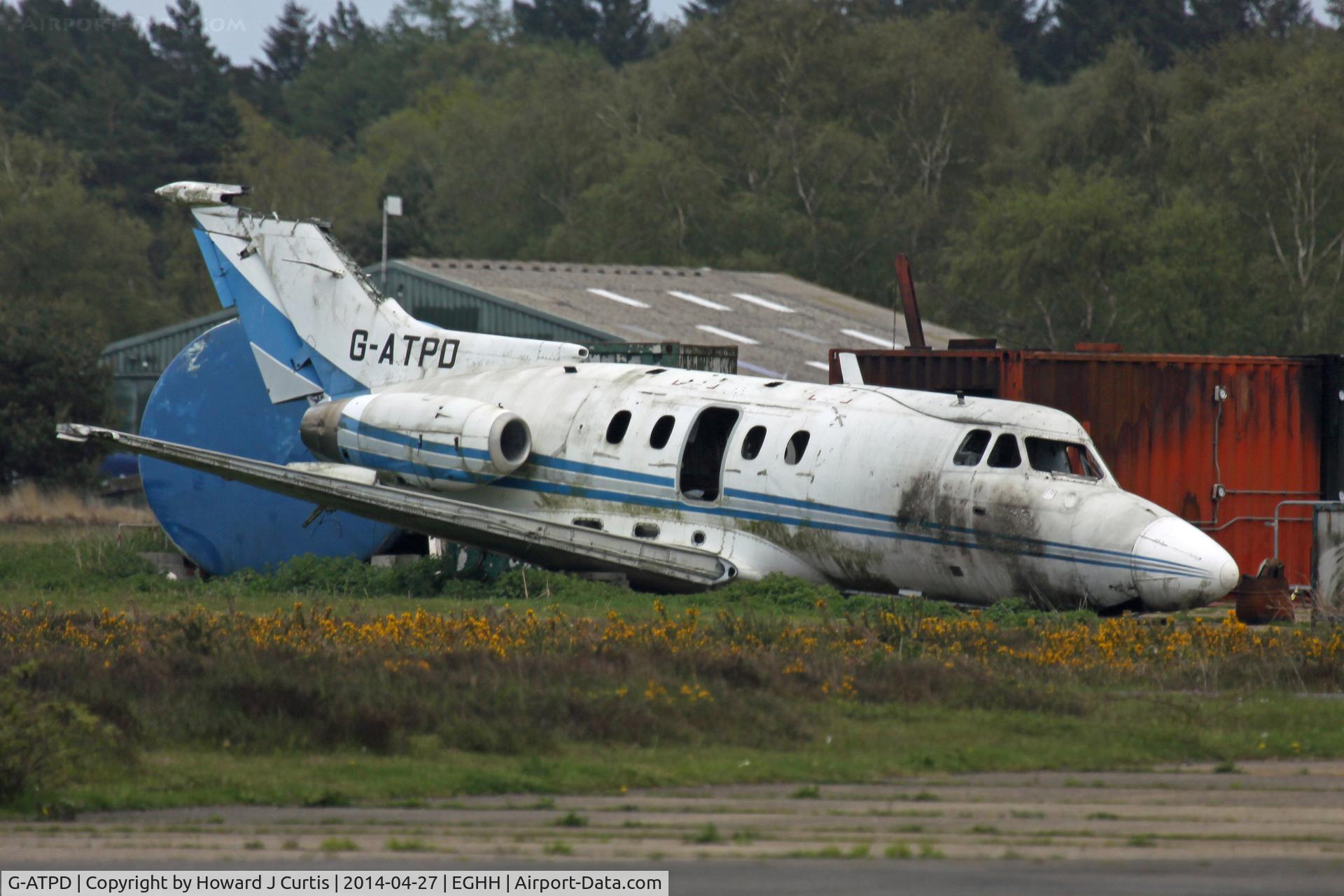 G-ATPD, 1966 Hawker Siddeley HS.125 Series 1B/522 C/N 25085, On the fire dump