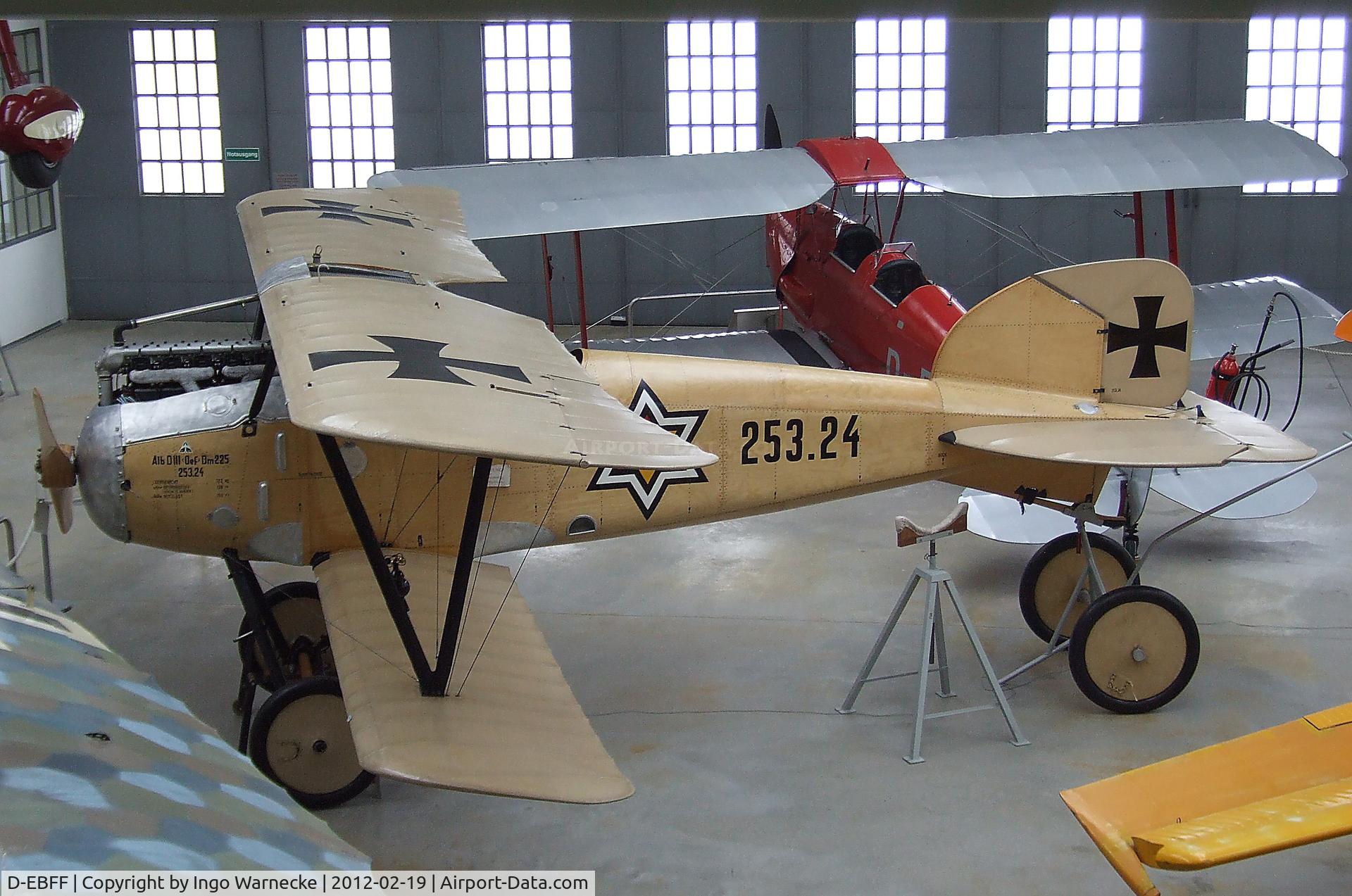 D-EBFF, 2011 Albatros D.III (Oeffag) Replica C/N Not found D-EBFF, Albatros D III (Oeffag) replica at the Deutsches Museum Flugwerft Schleißheim, Oberschleißheim