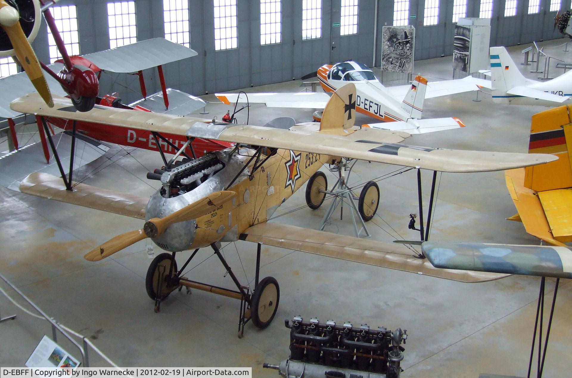 D-EBFF, 2011 Albatros D.III (Oeffag) Replica C/N Not found D-EBFF, Albatros D III (Oeffag) replica at the Deutsches Museum Flugwerft Schleißheim, Oberschleißheim