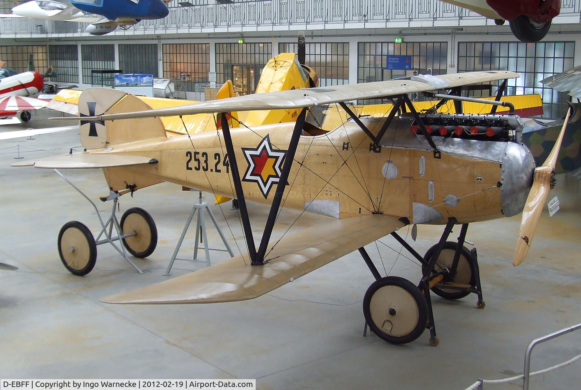 D-EBFF, 2011 Albatros D.III (Oeffag) Replica C/N Not found D-EBFF, Albatros D III (Oeffag) replica at the Deutsches Museum Flugwerft Schleißheim, Oberschleißheim