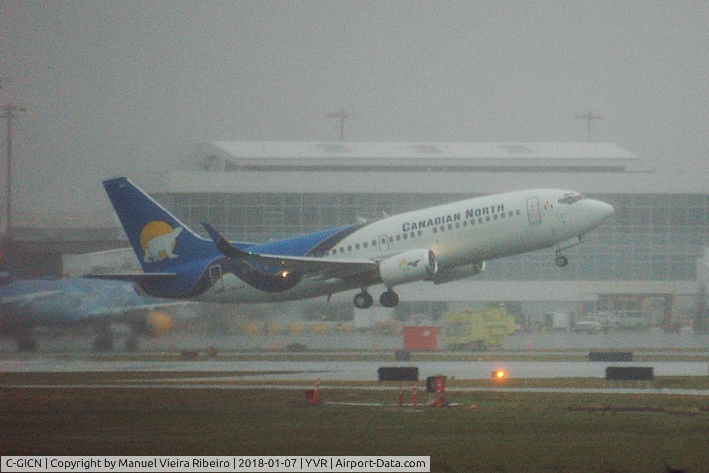 C-GICN, 1998 Boeing 737-36Q C/N 29405, Rainy day departure