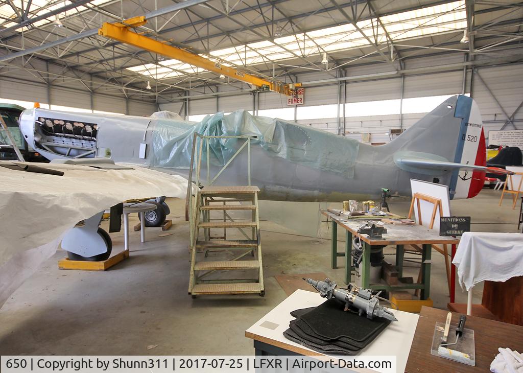 650, 1946 Dewoitine D.520DC C/N 650, Preserved Dewoitine D.520 under restoration @ Rochefort Navy Museum