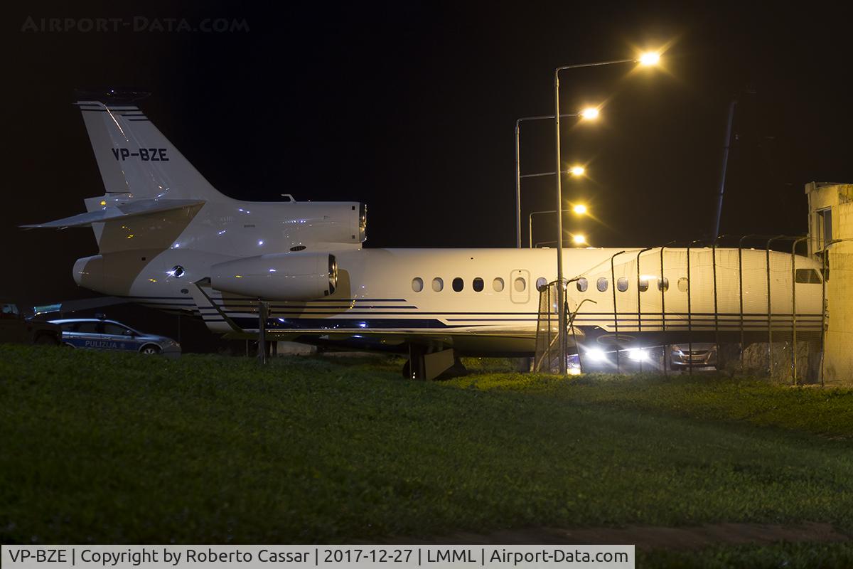 VP-BZE, 2007 Dassault Falcon 7X C/N 14, Park 4. Aircraft Slid down from apron 4 due to the high winds that night consequently overrunning the grass, penetrating the fence and eventually into a wall. Aircraft is likely to be W/O