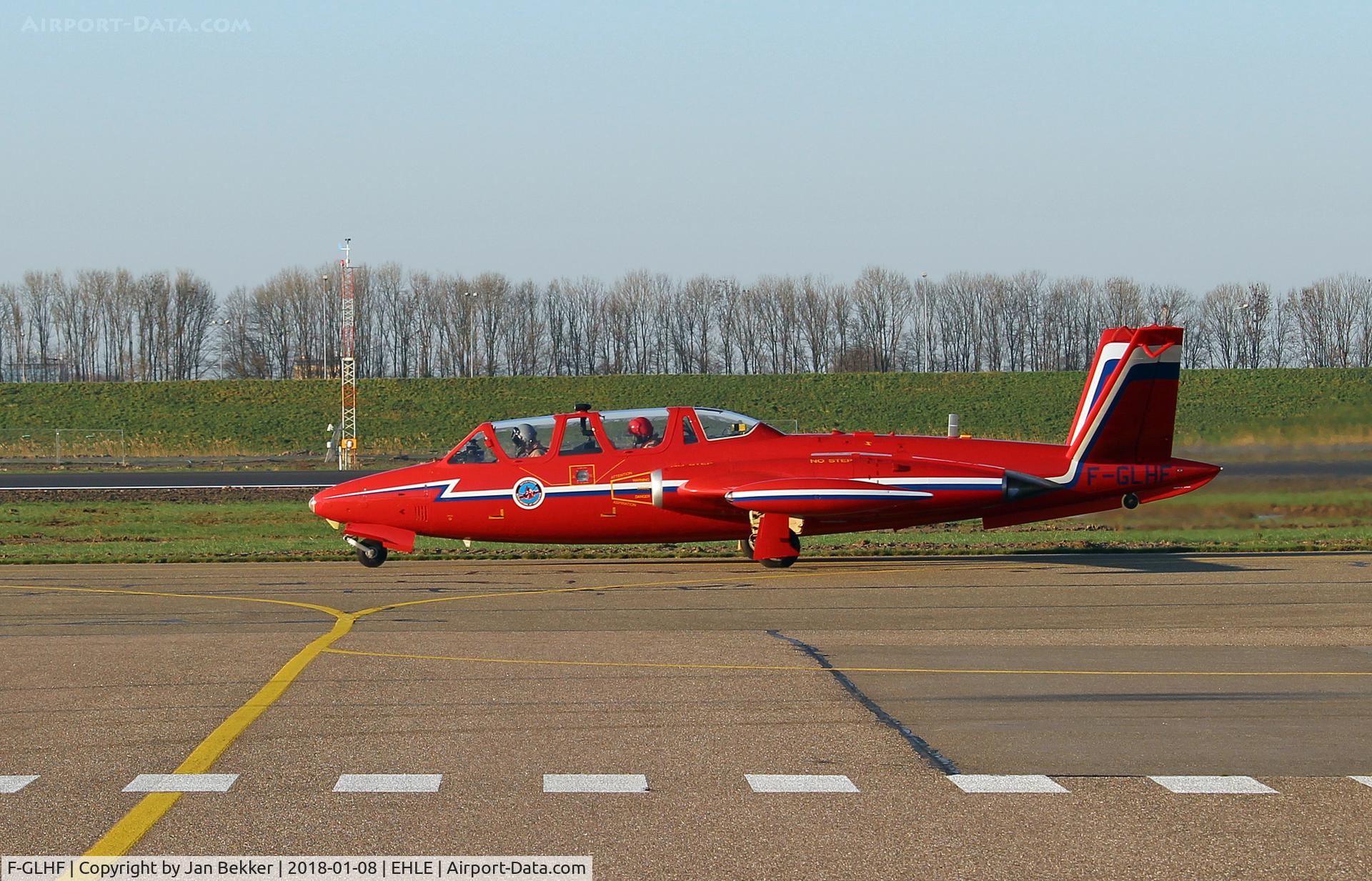 F-GLHF, Fouga CM-170 Magister C/N 406, Lelystad Airport. Going to the runway for take-off