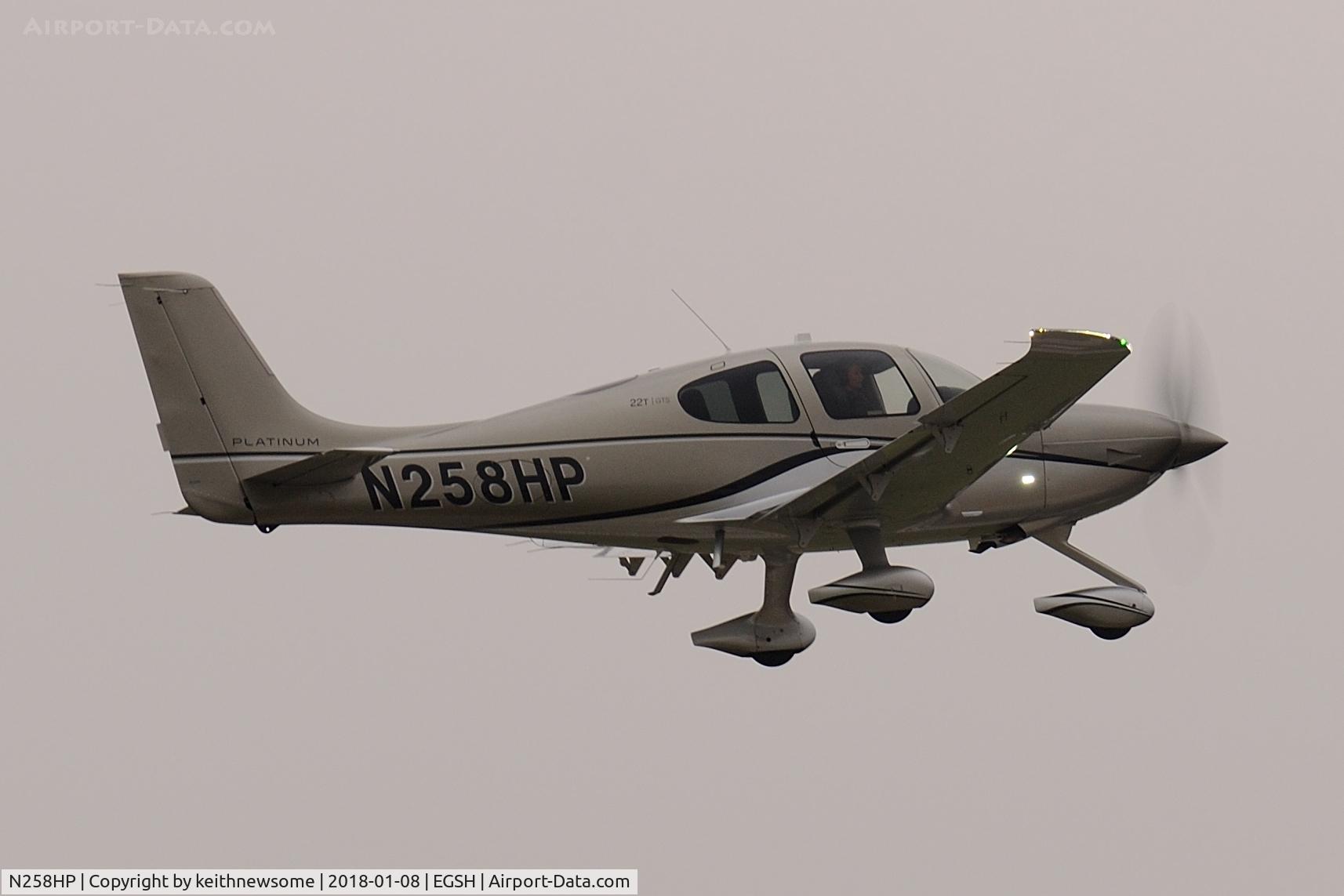 N258HP, 2017 Cirrus SR-22T C/N 1544, Landing following ILS approach.