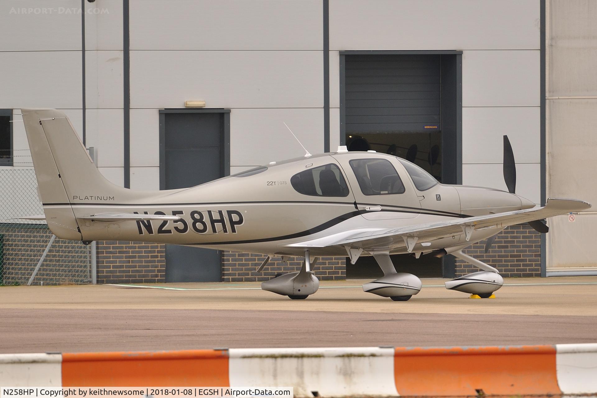 N258HP, 2017 Cirrus SR-22T C/N 1544, Parked on Business Aviation apron.
