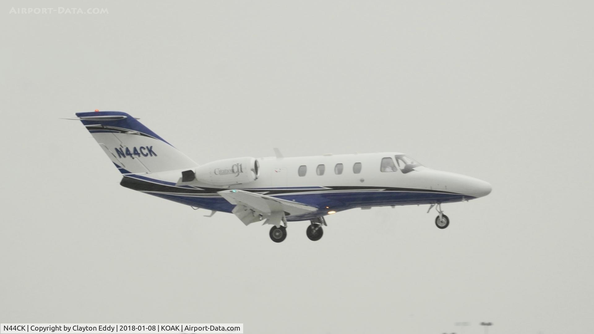 N44CK, 2000 Cessna 525 CitationJet CJ1 C/N 525-0401, OAK 2018.