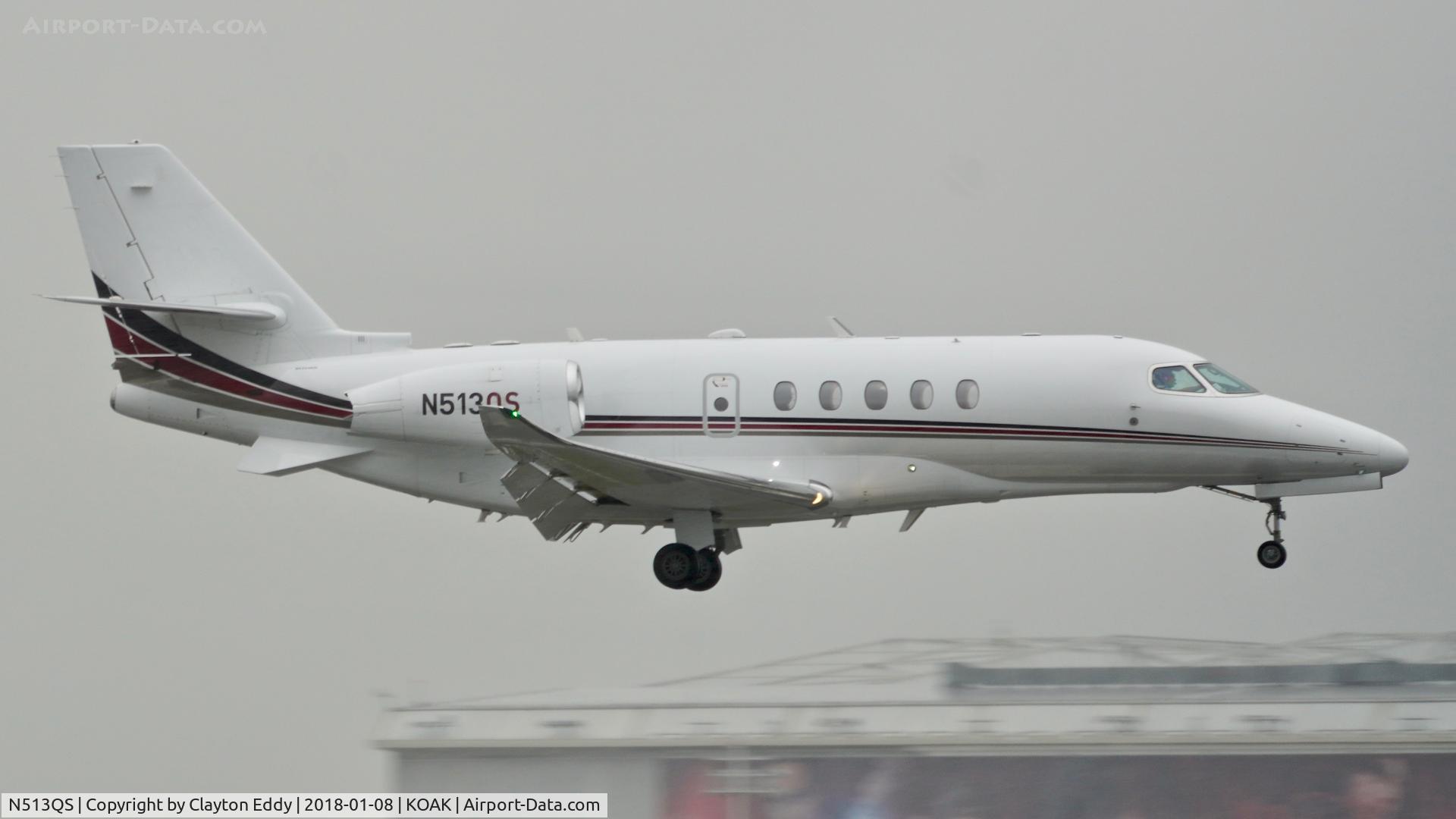 N513QS, 2016 Cessna 680A Citation Latitude C/N 680A-0046, OAK 2018.