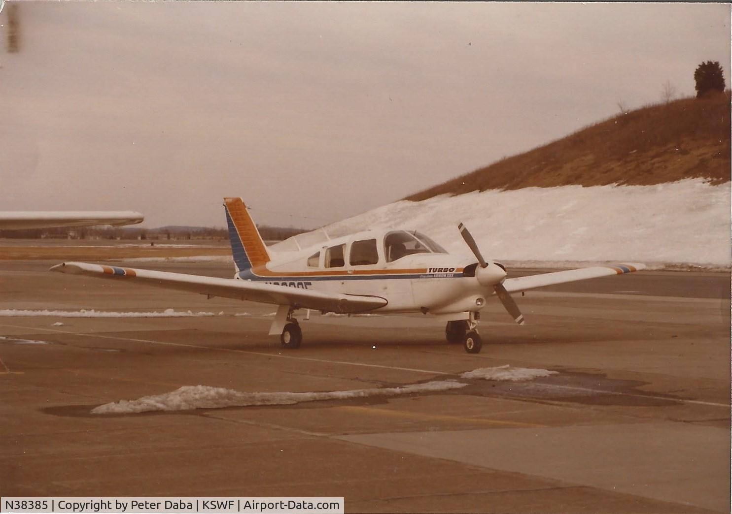 N38385, 1977 Piper PA-28R-201T Cherokee Arrow III C/N 28R-7703211, My Arrow siting on ramp 1981 of Kswf