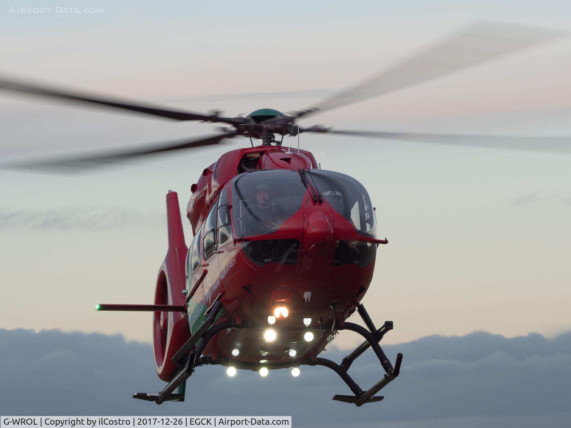 G-WROL, 2016 Airbus Helicopters H-145 (BK-117D-2) C/N 20115, approaching @ Gaernarfon Airport