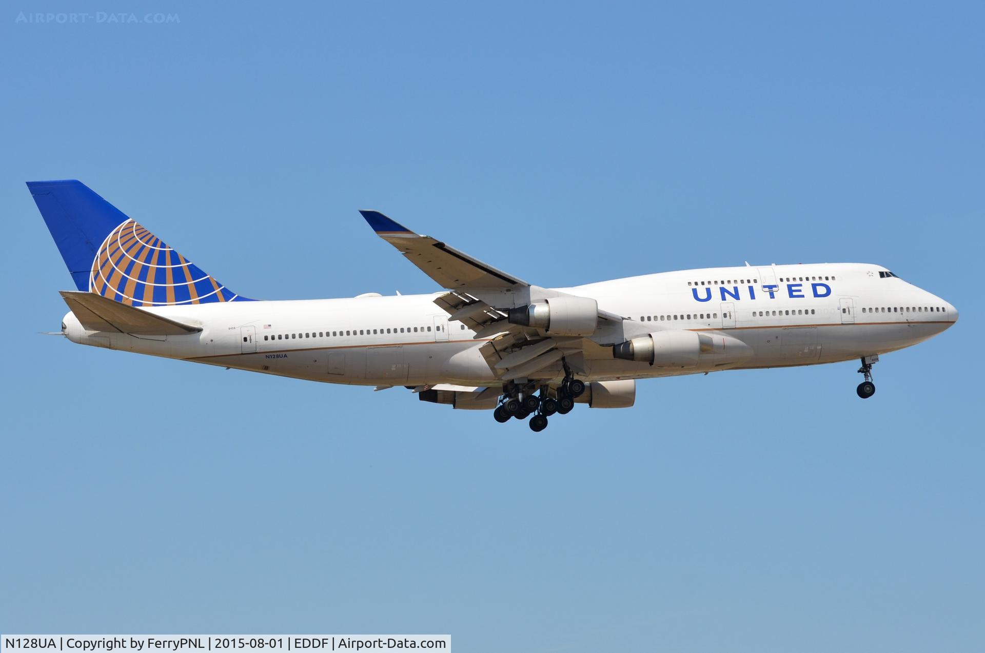 N128UA, 2000 Boeing 747-422 C/N 30023, UA stopped operating the B744 end of 2017.