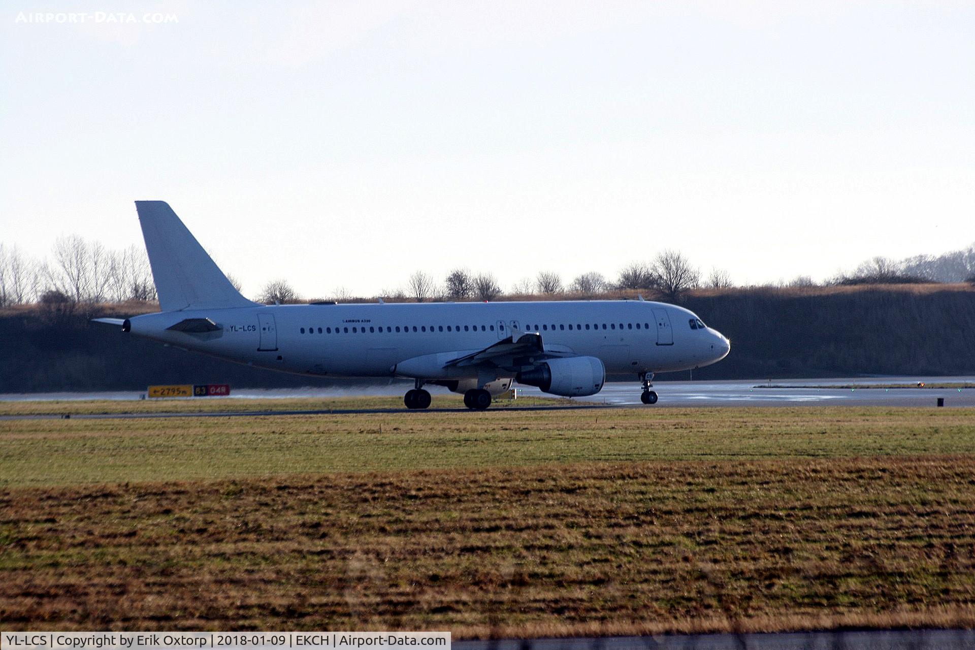 YL-LCS, 1995 Airbus A320-214 C/N 566, YL-LCS taxing for takeoff rw 04R