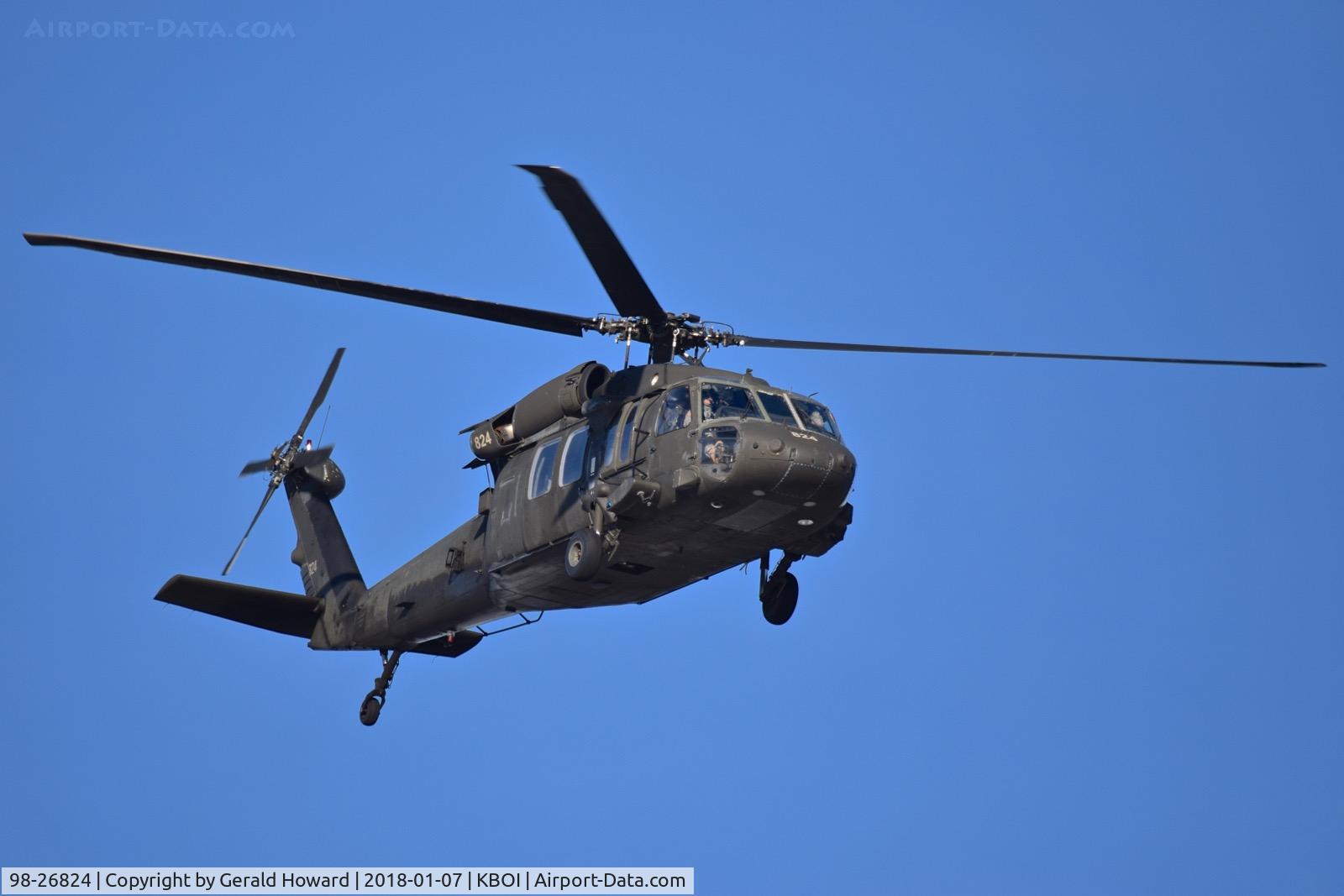 98-26824, 1998 Sikorsky UH-60L Black Hawk C/N 70-2489, Departing TWY Bravo.  1-183rd AVN BN, Idaho Army National Guard.