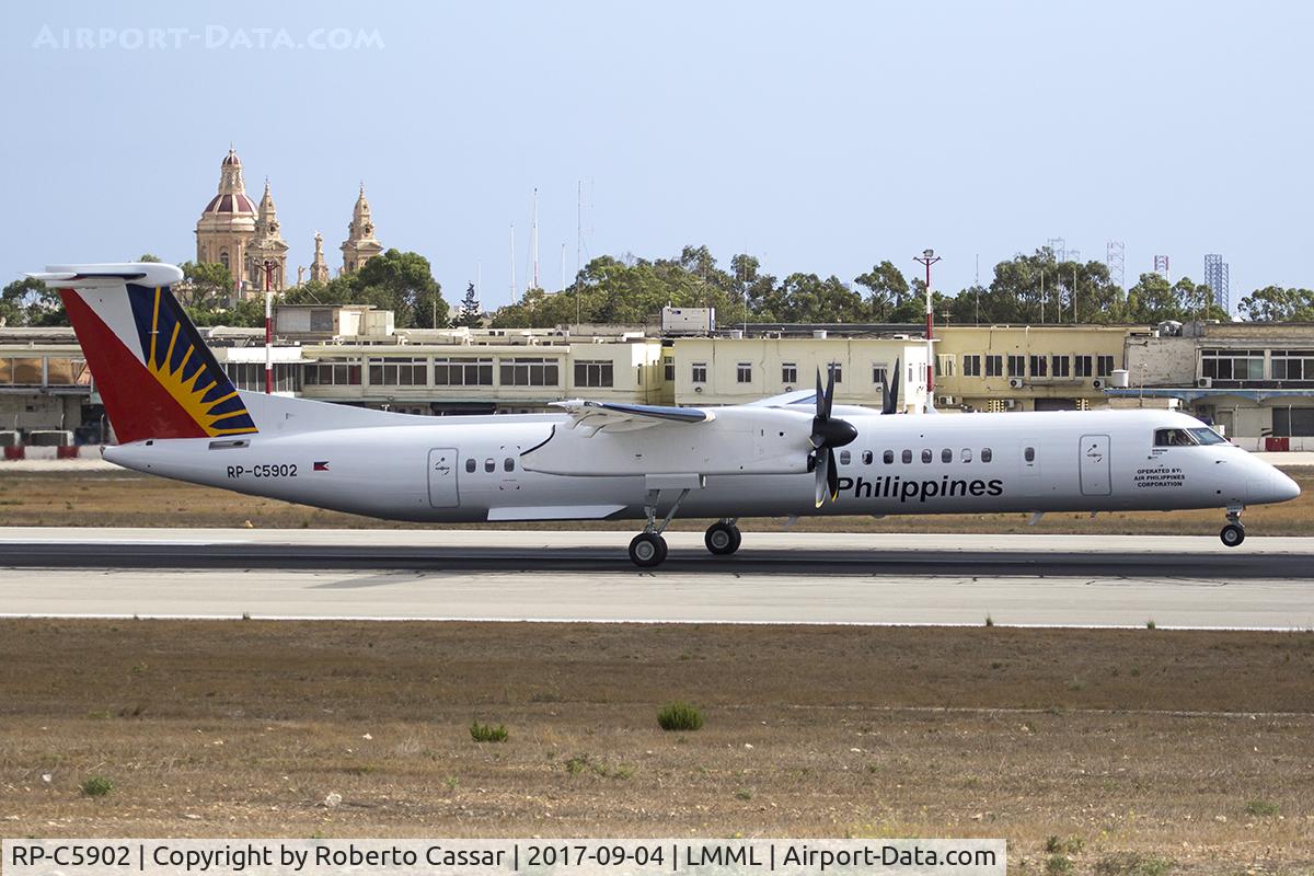 RP-C5902, De Havilland Canada DHC-8-402Q Dash 8 Dash 8 C/N 4564, Runway 13