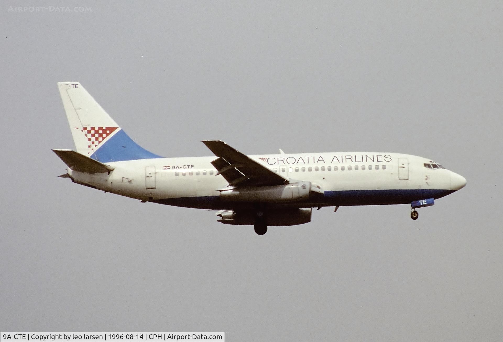 9A-CTE, 1982 Boeing 737-230 C/N 22634, Copenhagen 14.8.1996