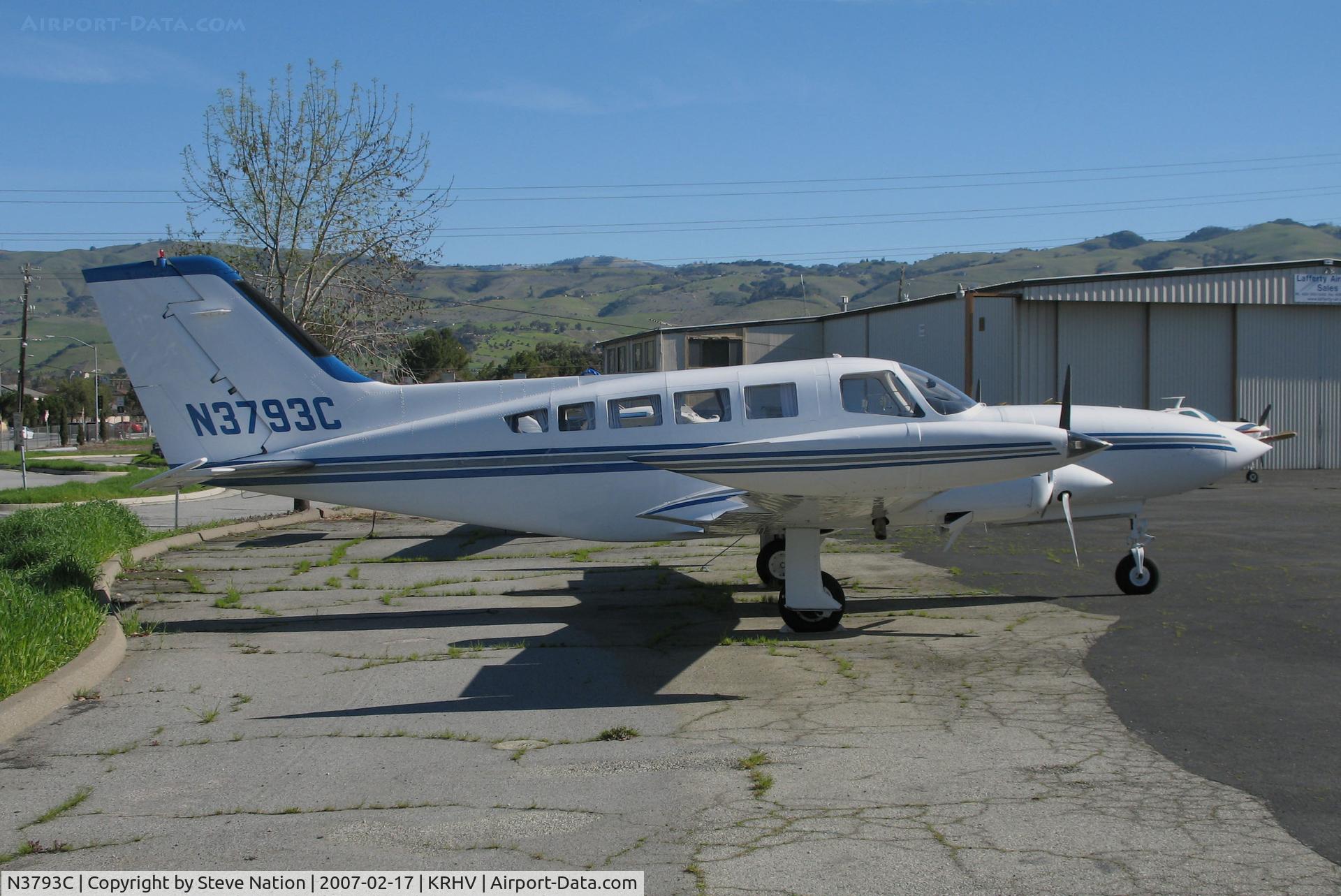 N3793C, 1974 Cessna 402B C/N 402B0633, Locally-based 1974 Cessna 402B @ Reid-Hillview Airport, San Jose, CA (to Pacific Aviation Aircraft Management, Fresno, CA 2008-07-16)