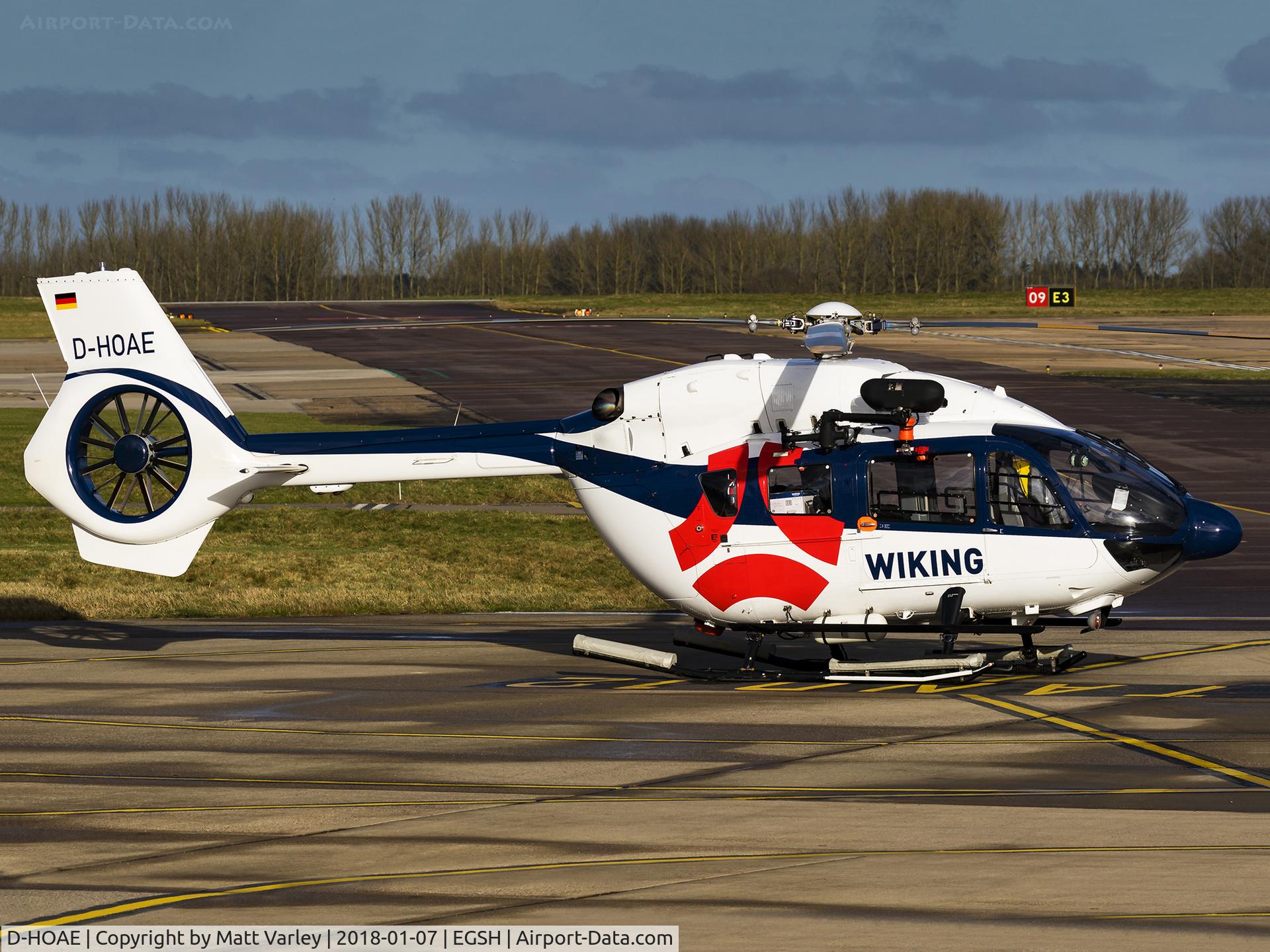 D-HOAE, 2016 Airbus Helicopters H-145 (BK-117D-2) C/N 20105, Sat on the SaxonAir ramp in sun :) :) :)