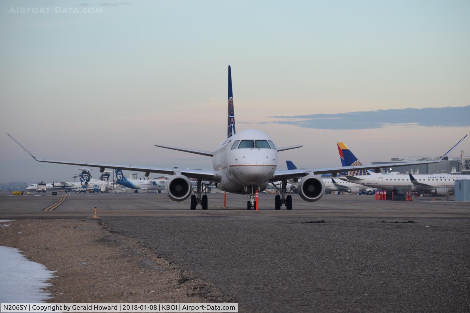 N206SY, 2017 Embraer 175LR (ERJ-170-200LR) C/N 17000637, Parked on remote spot #5.